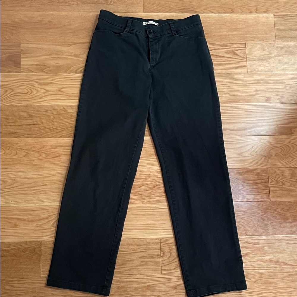 Black Lee Relaxed Waist Straight Leg Jeans - 10L